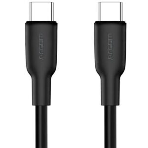 Argom Dura Flex Tipo-C a Tipo-C 65W PD Fast Charge & Sync Cable – 1.8M – Negro