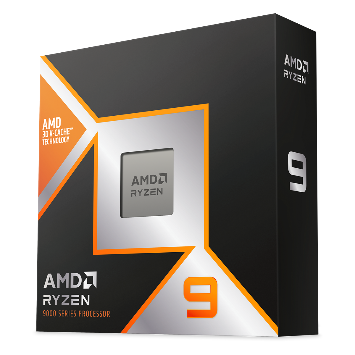 Caja AMD Ryzen 9 9000 Series con AMD 3D V-Cache, imagen oficial de la página Ryzen 9 9950X3D