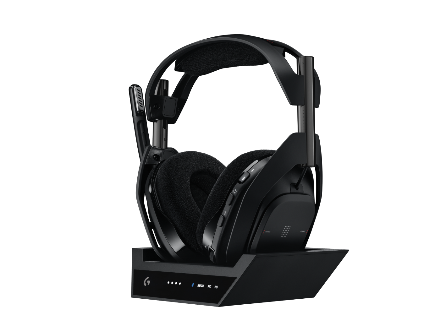 Audífonos ASTRO A50 X negros con estación base HDMI.