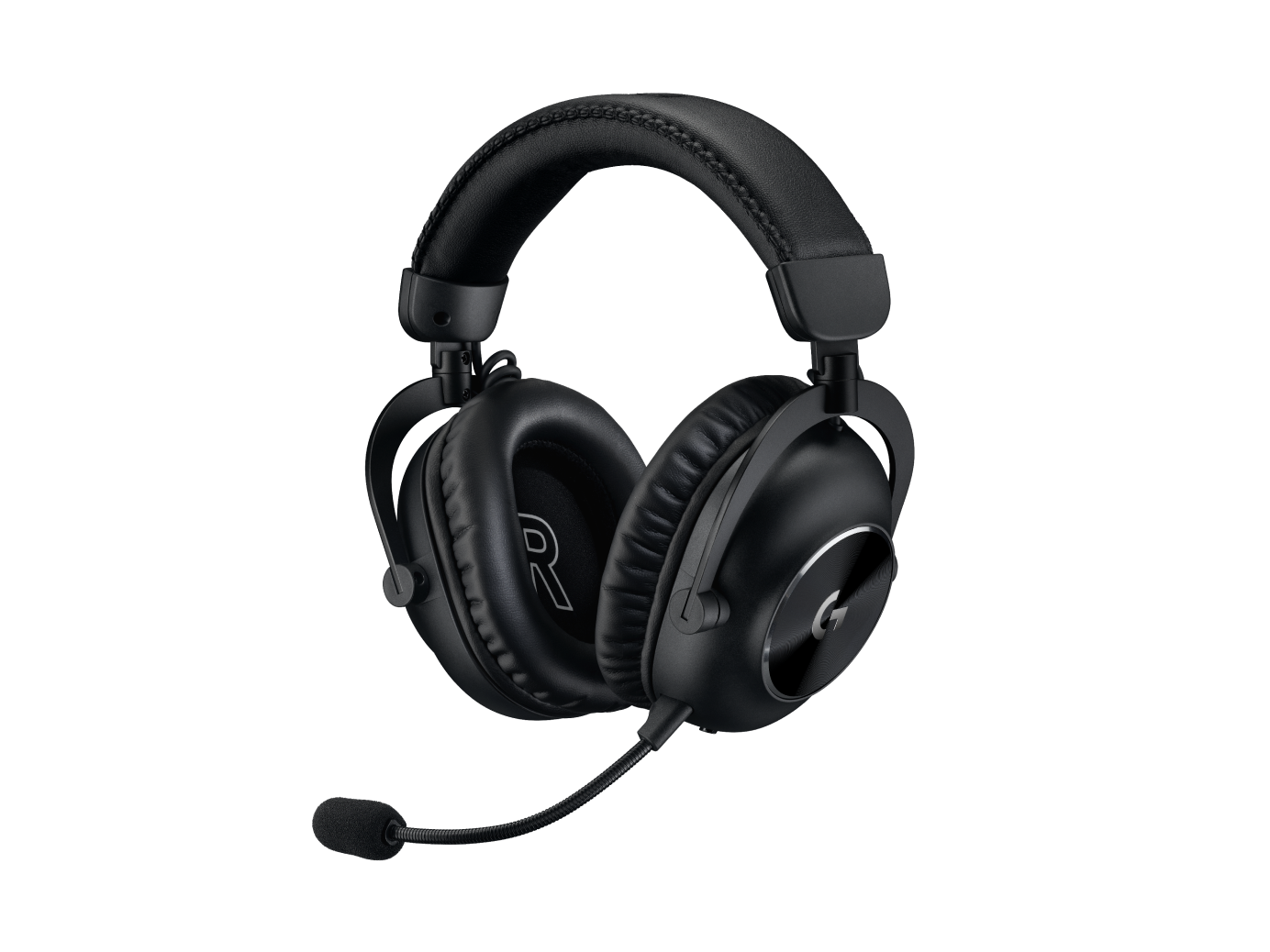 Headset Logitech G PRO X 2 LIGHTSPEED negro con micrófono desmontable.
