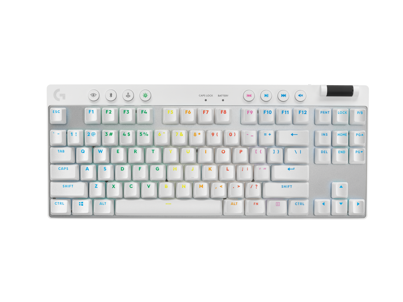 Teclado Logitech G PRO X TKL LIGHTSPEED blanco.